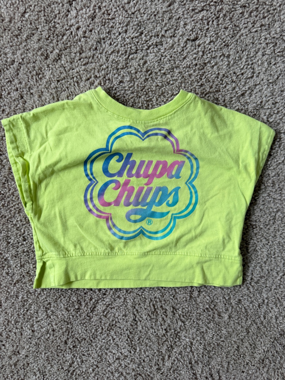 Zara Chupa Chups Neon Yellow Tshirt